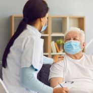 Older patient feeling comfortable with doctor